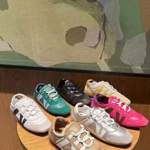 Louis Vuitton new fashion retro couple Dexter shoes genuine leather ballet casual sports shoes