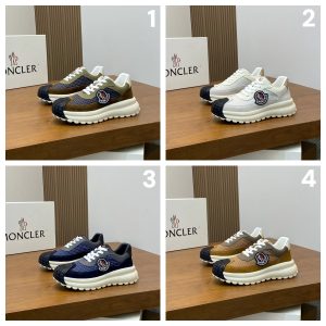 Moncler new men's breathable mesh leather sports casual shoes