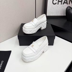 Chanel new women's fashionable versatile exquisite elegant leather lining comfortable custom leather rubber outsole casual shoes