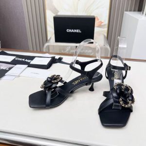 Chanel new women's trendy versatile fashion elegant genuine leather casual high heels