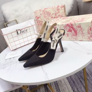 Dior new ladies' fashionable and versatile genuine leather bow woven sandals