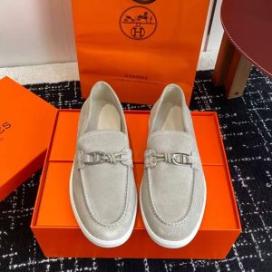 Hermès new men's and women's styles all-match genuine leather comfortable breathable casual sports shoes