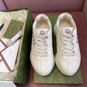 Gucci's new men's and women's fashion all-match genuine leather comfortable breathable casual shoes