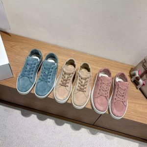 Hermes 2025 new fashion versatile men and women couples genuine leather sports casual shoes