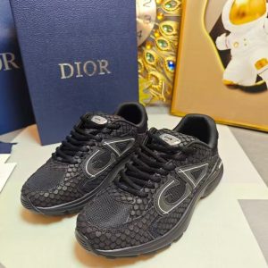 Dior's new men's and women's trendy, comfortable, versatile, breathable fish leather casual sports shoes