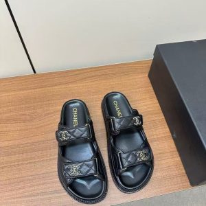 Chanel new ladies' fashionable all-match genuine leather beach shoes casual sandals