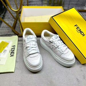 Fendi's new women's trendy high-end comfortable and versatile breathable genuine leather casual sports shoes