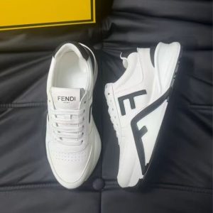 Fendi's new men's trendy high-end comfortable and versatile breathable genuine leather casual sports shoes