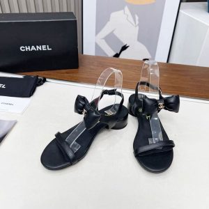 Chanel new women's leather trendy versatile fashion elegant casual high heels