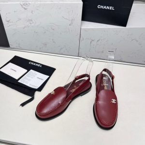 Chanel new women's trendy versatile fashion elegant casual genuine leather half-covered shoes
