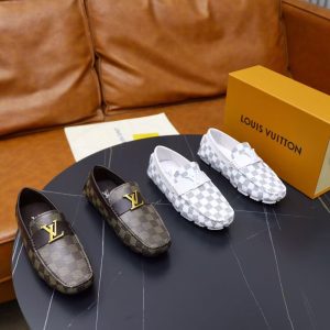 Louis Vuitton new men's genuine leather high-end fashion classic versatile comfortable loafers