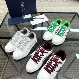 Dior new men's genuine leather fashionable versatile comfortable breathable low-top sneakers