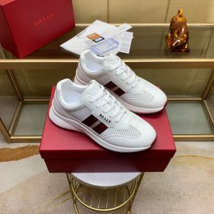 Bally's new fashion versatile men's leather comfortable breathable casual sports shoes