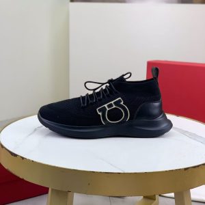 Ferragamo new fashion all-match men's original flying woven leather business casual shoes