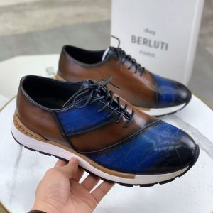 Bruti new men's genuine leather fashionable and comfortable silicone outsole sports casual shoes