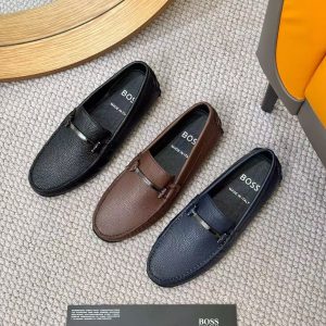 BOSS new men's genuine leather wear-resistant non-slip fashionable all-match casual shoes
