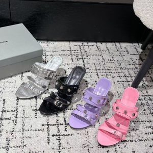 Balenciaga new women's natural leather high-heeled sandals