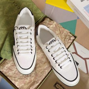 Gucci's new men's and women's leather lining is comfortable and breathable, fashionable couple casual shoes