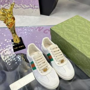 Gucci new men's and women's leather trendy and fashionable soft and delicate casual shoes