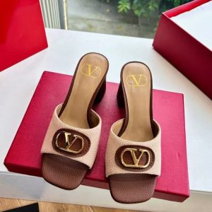 Valentino new ladies' fashionable and versatile genuine leather high-heeled sandals