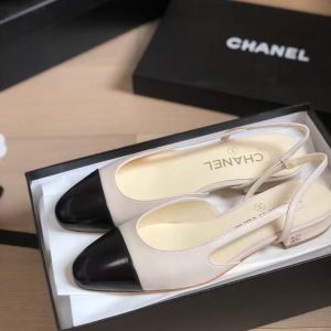 Chanel new women's fashionable and versatile exquisite and elegant leather line lining matte sheepskin ballet sandals