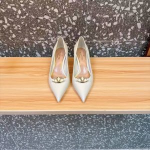 Valentino new ladies' fashionable versatile exquisite elegant genuine leather casual high heels