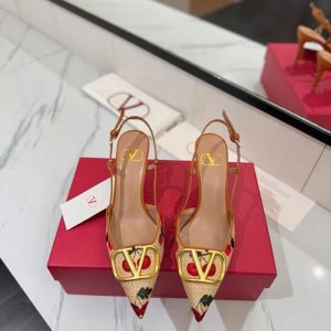 Valentino new ladies' fashionable and versatile genuine leather high-heeled sandals