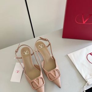 Valentino new ladies' fashionable and versatile genuine leather high-heeled sandals