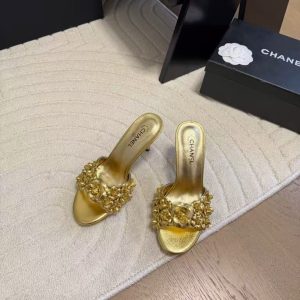 Chanel new women's fashionable and versatile exquisite and elegant leather lining comfortable custom leather outsole sandals