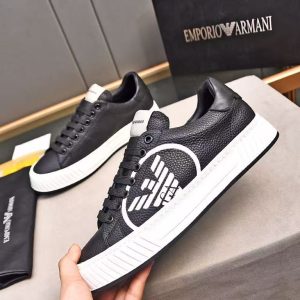 Armani's new men's fashionable, versatile, exquisite and elegant genuine leather lining, comfortable and clear casual sports shoes