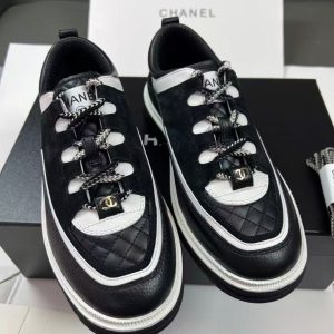 Chanel new women's trendy and fashionable versatile genuine leather nubuck calfskin casual sports shoes