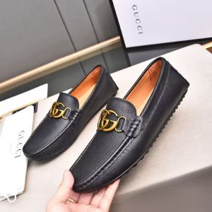 Gucci new men's fashion super versatile genuine leather comfortable breathable casual shoes