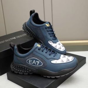 Armani's new men's fashionable and versatile exquisite and elegant genuine leather comfortable breathable mesh casual shoes