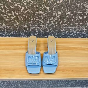 Valentino new women's fashionable and versatile exquisite and elegant genuine leather outsole casual high-heeled sandals