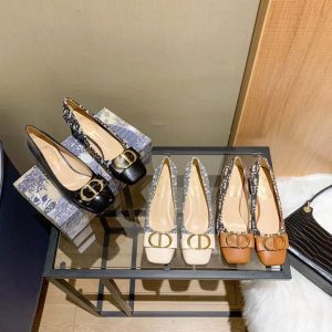 Dior new ladies' fashionable and versatile genuine leather high heels