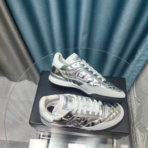 Chanel's new women's fashion comfortable versatile genuine leather breathable top casual sports shoes