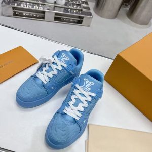 Louis Vuitton new men's fashionable versatile exquisite and elegant genuine leather line casual sports shoes