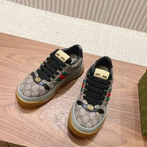 Gucci new men's and women's leather lining comfortable and breathable couple's casual shoes