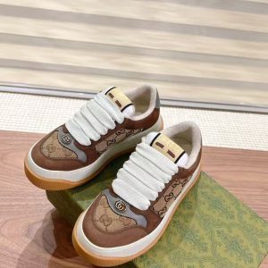 Gucci new men's and women's leather lining comfortable and breathable couple's casual shoes