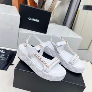 Chanel new women's trendy high-end comfortable versatile genuine leather casual thick-soled sandals