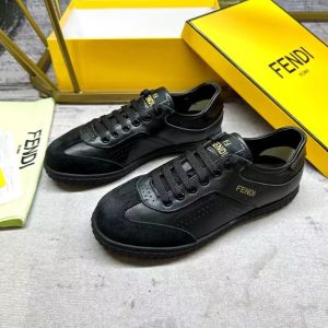 Fendi's new men's trendy high-end comfortable and versatile breathable genuine leather casual sports shoes