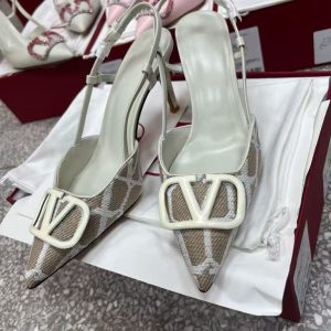 Valentino new women's fashionable and versatile exquisite and elegant genuine leather outsole casual high-heeled sandals