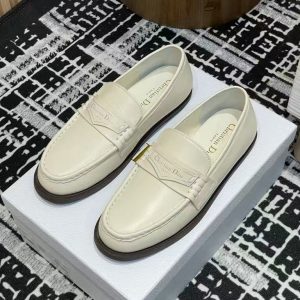 Dior's new men's and women's trendy, comfortable, versatile and breathable genuine leather flat-soled loafers