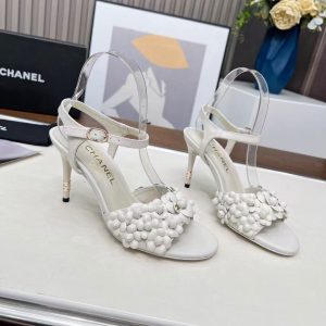 Chanel new women's leather trendy versatile fashion elegant casual high heels