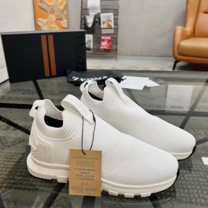 New Zegna men's versatile comfortable and breathable genuine leather flying woven fabric fashionable casual shoes