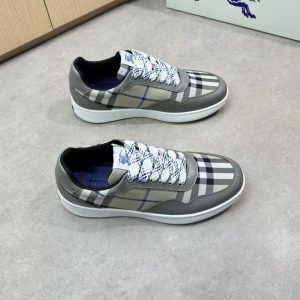 New Burberry men's style versatile comfortable breathable leather trendy casual sports sneakers