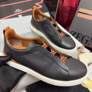 New Zegna men's and women's styles are versatile, comfortable and breathable leather jackets with stylish casual shoes