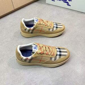 New Burberry men's style versatile comfortable breathable leather trendy casual sports sneakers