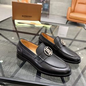 New Burberry men's style versatile comfortable breathable leather lining trendy casual slip-on shoes