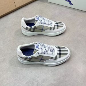 New Burberry men's style versatile comfortable breathable leather trendy casual sports sneakers